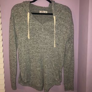 Gray Hollister Thin Hoodie
